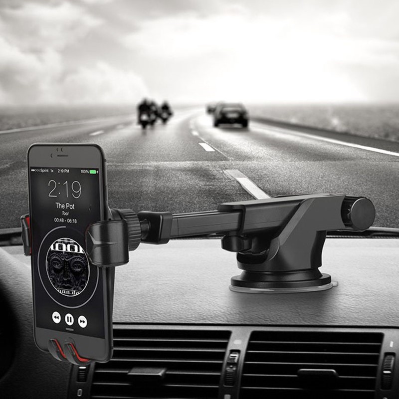 ขาตั้งมือถือปรับสั้นยาวได้ ติดกระจกหรือคอนโซล Car holder “CA26 Kingcrab” telescopic clip