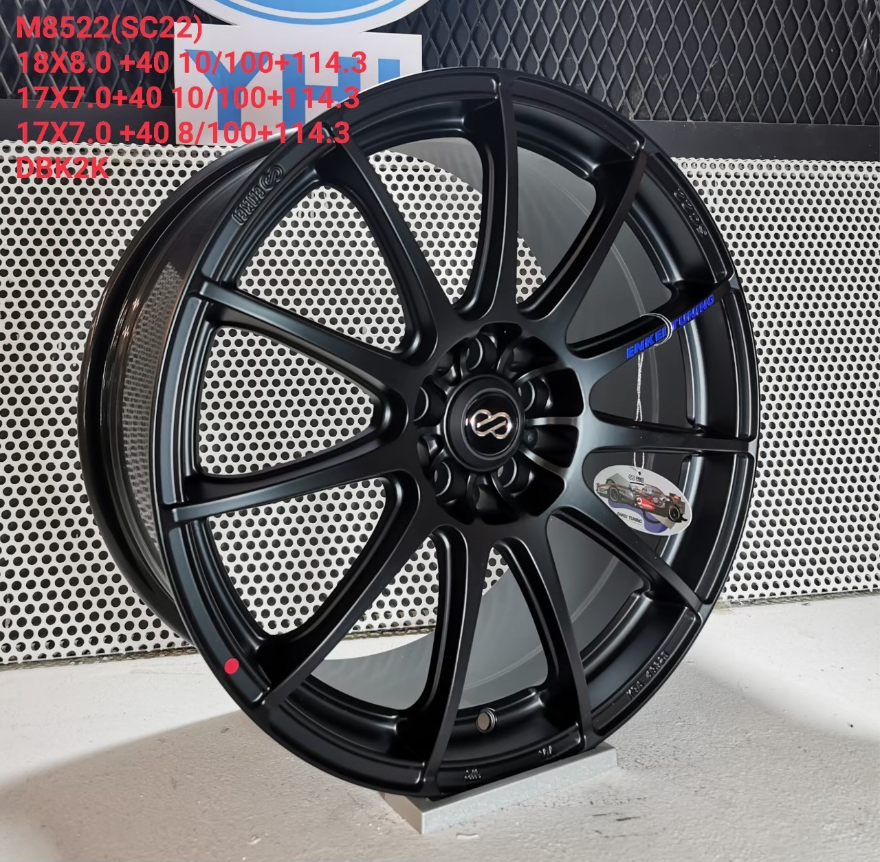 ล้อ ENKEI SC22 ขอบ 18x8.0 10x100-114.3 ET40 สีดำ GMM2 *ราคาต่อวง
