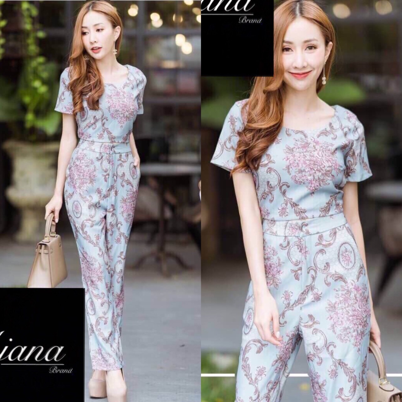 เสื้อผ้าเกาหลี พร้อมส่ง ชุดเซตขายาว