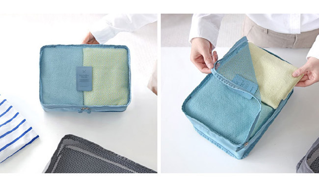 กระเป๋าผ้า ตาข่าย (Size S) จัดระเบียบกระเป๋าเดินทางท่องเที่ยว