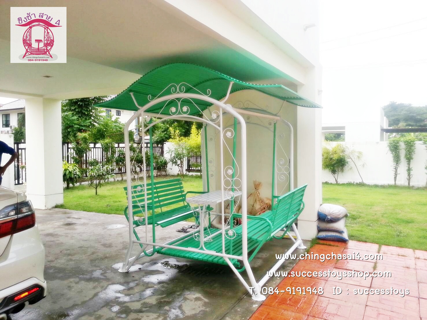 ชิงช้าใหญ่พิเศษมีหลังคา ( แบบเหลี่ยม)