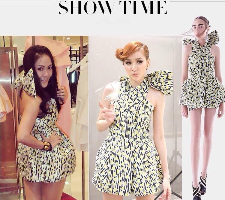 พร้อมส่ง Mini Dress ตัวสั้น มาในโทนสีกราฟฟิก