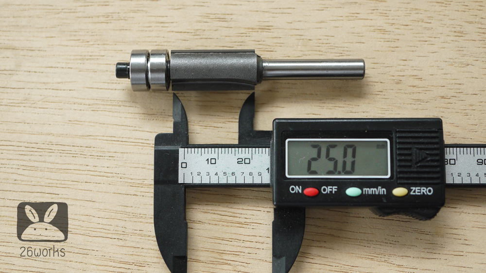 Trimmer bits ลูกปืนล่างแบบคู่ คม4 หุน x 25 mm รุ่นประหยัด