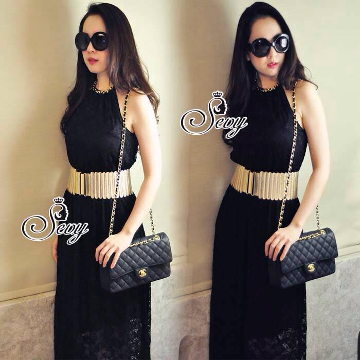 พร้อมส่ง Maxi เนื้อผ้าลูกไม้เกรดพรีเมี่ยมอย่างดี