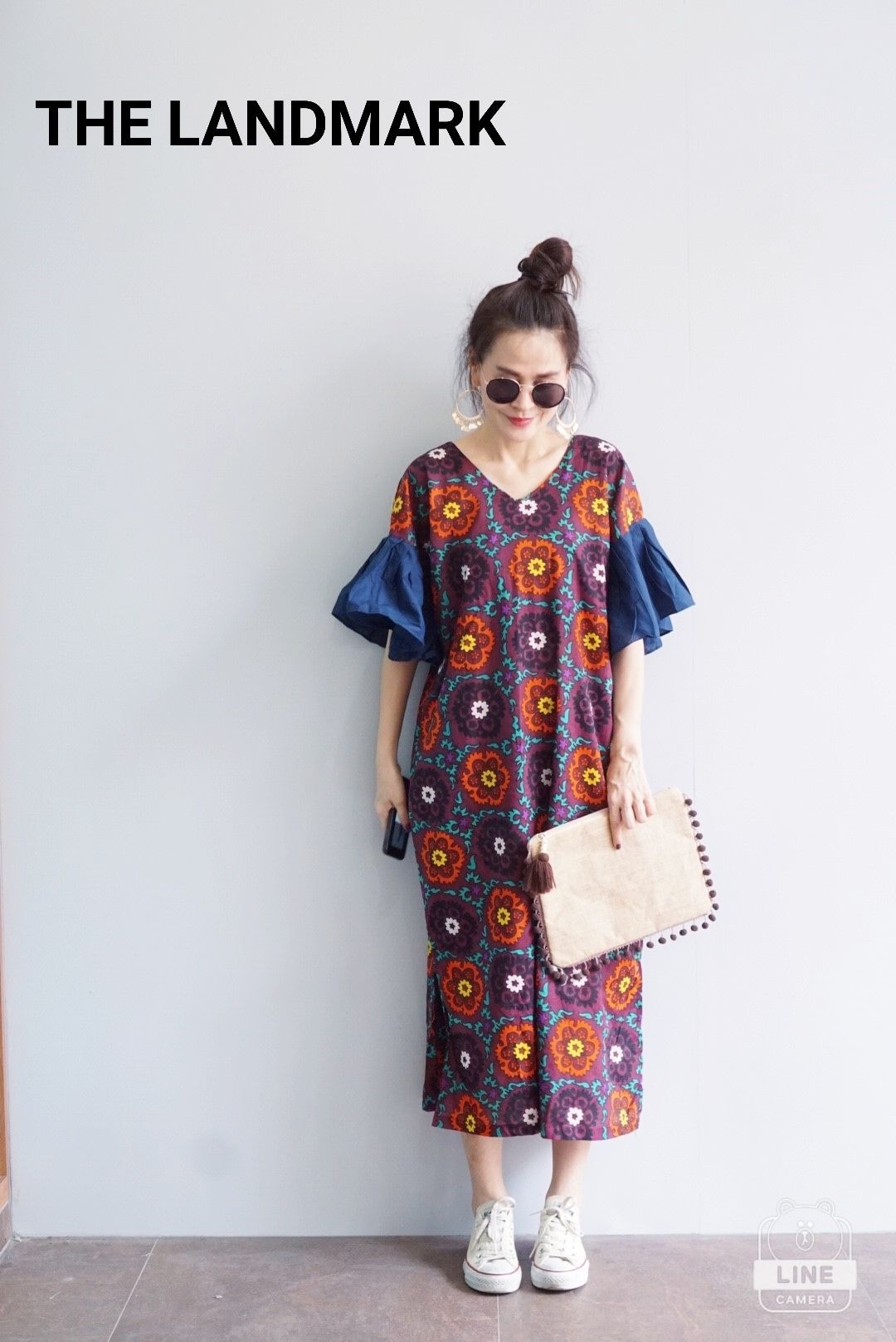 เดรสเกาหลี พร้อมส่ง เดรสยาว ผ้าcottonใส่สบายๆ
