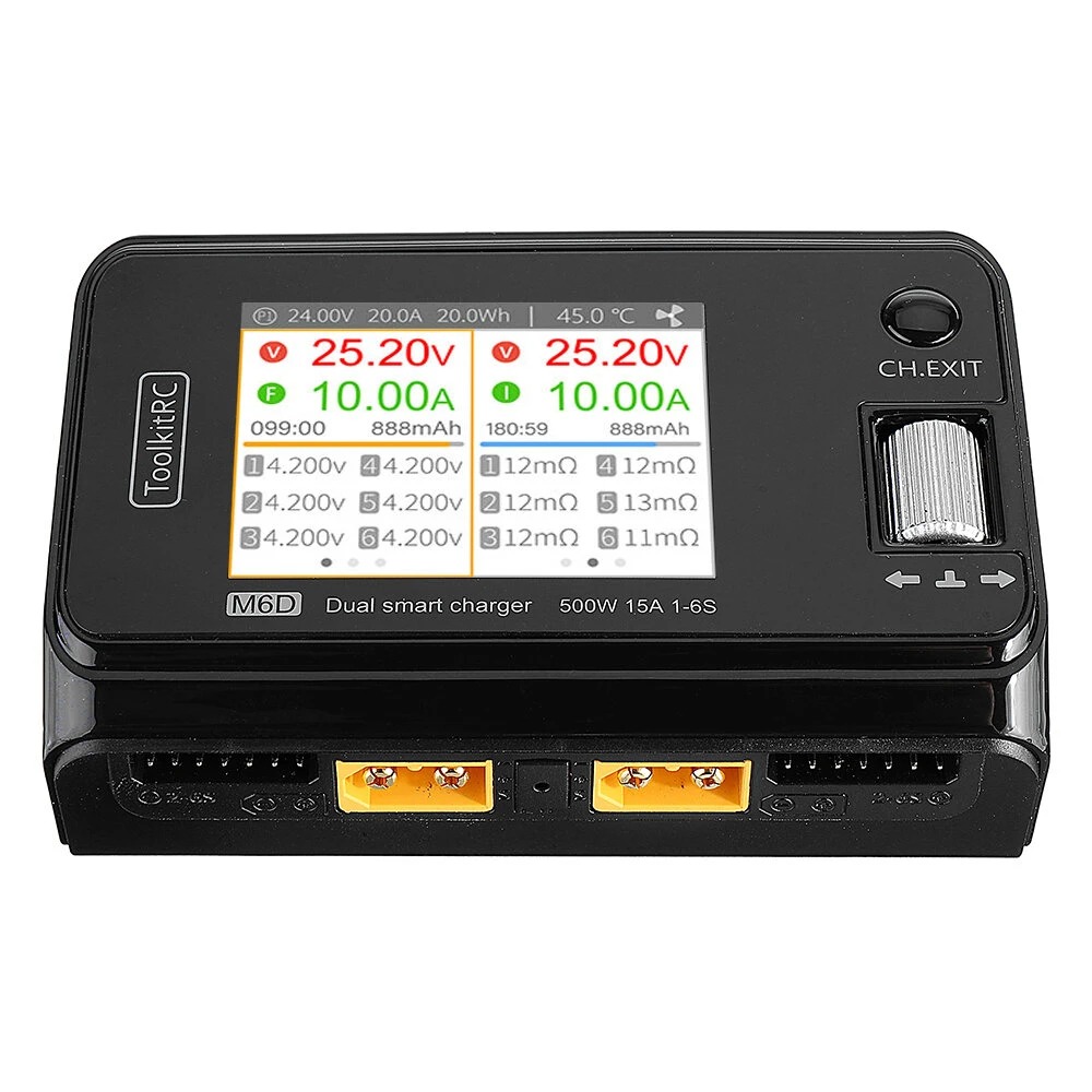 ToolkitRC M6D 500W 15A 1-6S Dual Channel