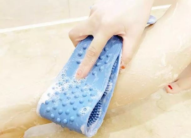 Silica gel bath brush แผ่นซิลิโคนขัดผิวหลังนวดขจัดเชื้อโรค