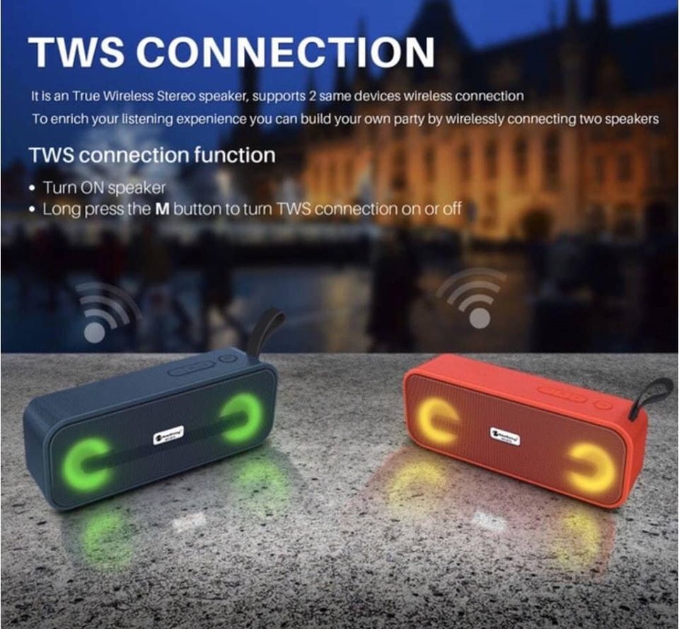 NewRiXing NR-2016 ลําโพงบูลทูธ Explore BT Bluetooth Speaker TWS Connection (แท้100%)