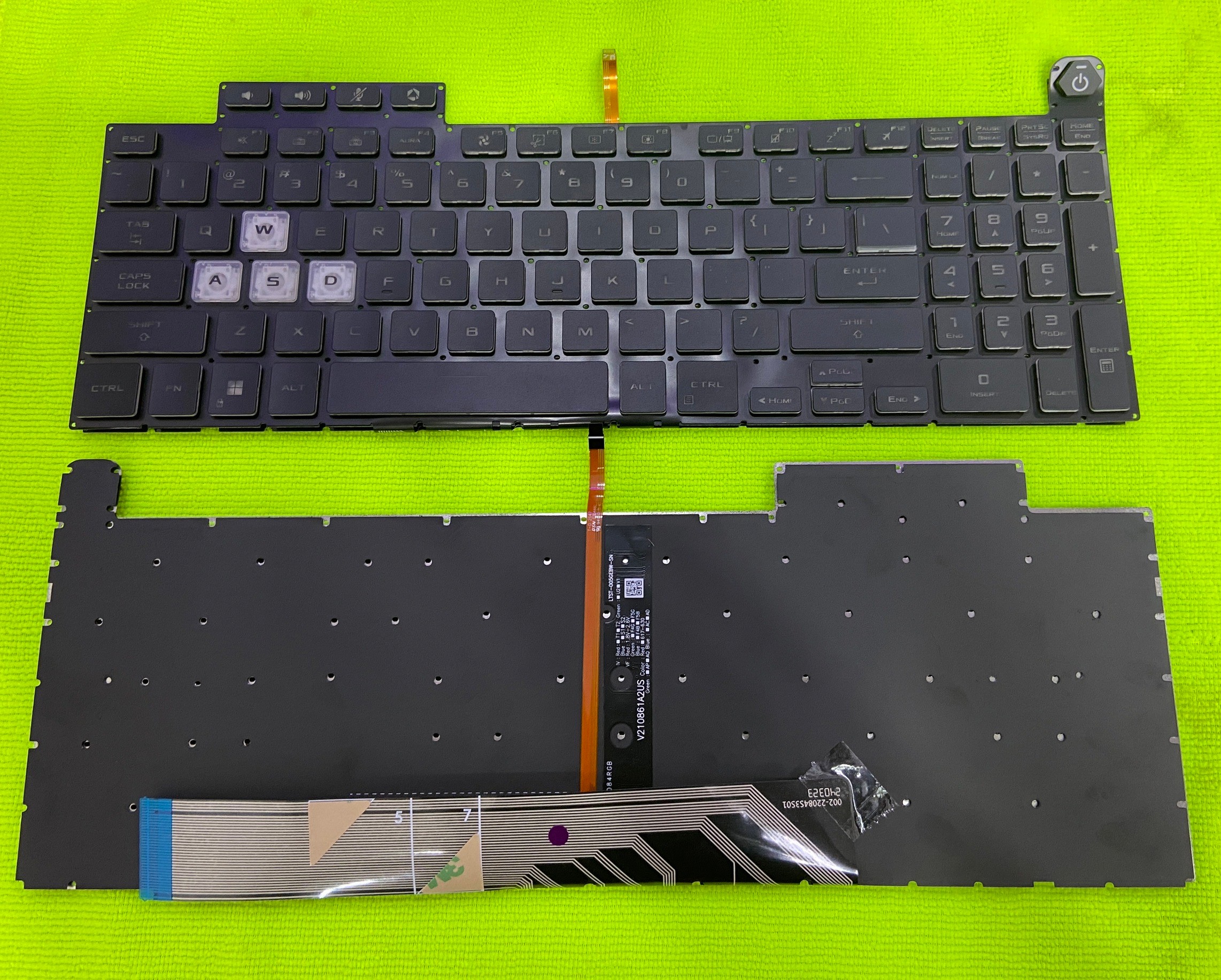 KEYBOARD คีย์บอร์ด ASUS TUF Gaming F15 FX507 FX507Z A15 FA507 FA507R มีไฟ อังกฤษล้วน