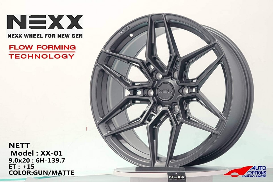 ล้อ NEXX XX01 ขอบ20x9.0 6รู139 ET15 สีเทากัน GUN MATT ล้อ Flowforming หนัก 11.7โล *ราคาต่อวง