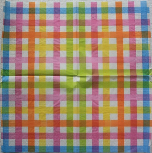 แนวภาพลายแต่ง ลายเส้นสีสดใส กระดาษแนพกิ้นสำหรับทำงาน เดคูพาจ Decoupage Paper Napkins ภาพกระจายเต็มแผ่น ขนาด 33X33cm