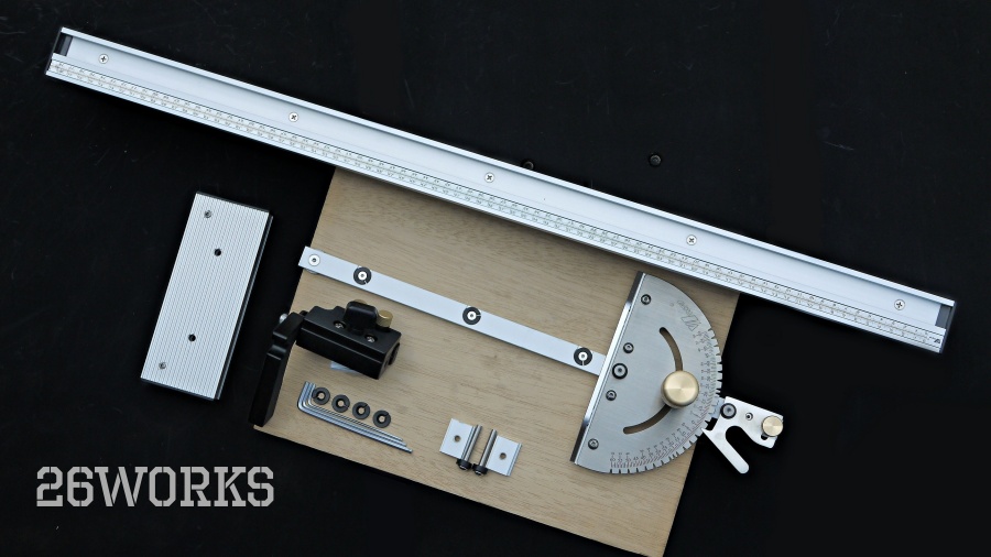 Miter Gauge + รั้ว 80 cm + flip stop