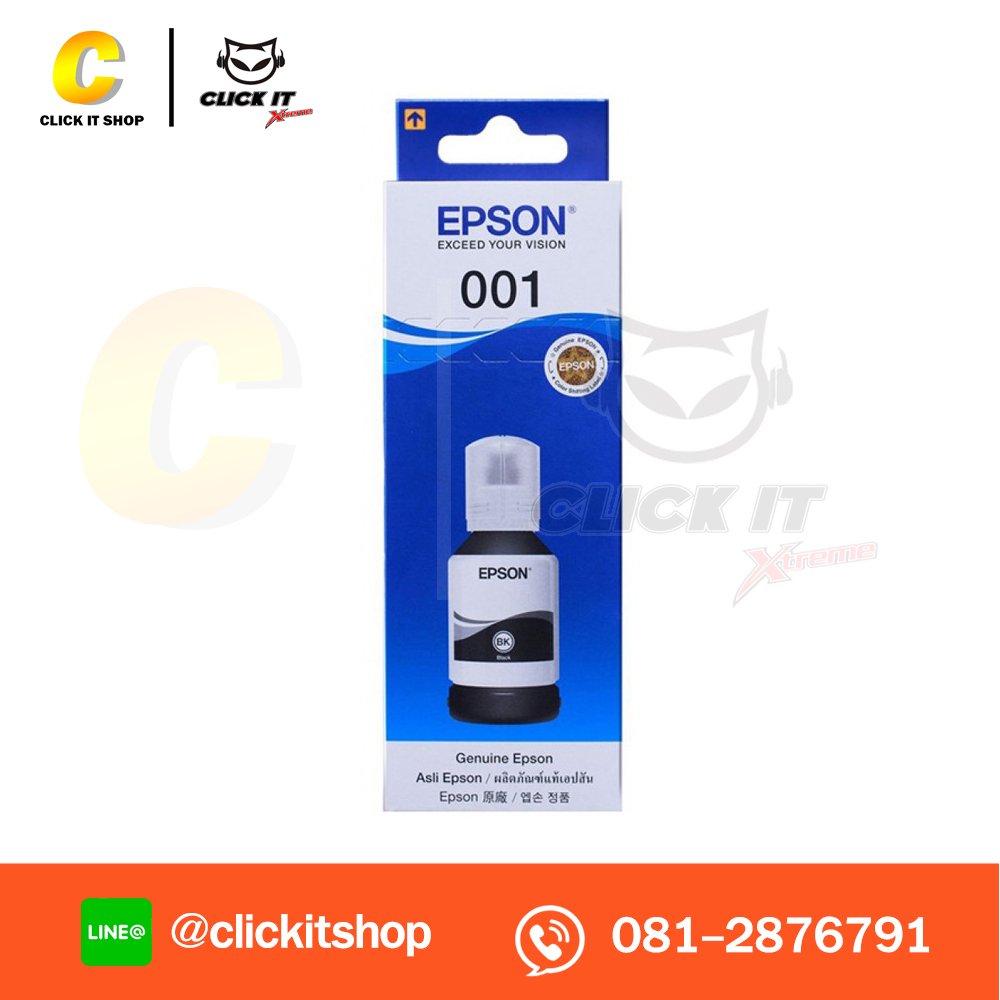หมึกเติม EPSON 001 T03Y001 BK 127ml.