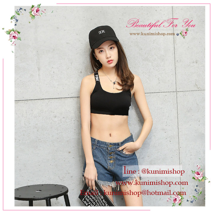 เสื้อกล้าม เสื้อซับในแบบครึ่งตัว แนวสปอรต์ กีฬา