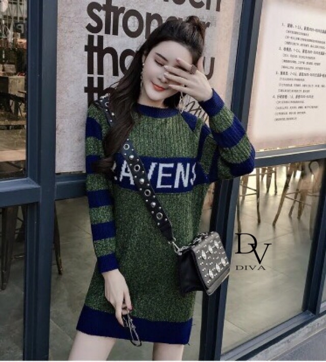 เสื้อผ้าเกาหลี พร้อมส่ง เสื้อไหมพรม คอกลม มี 3 สี