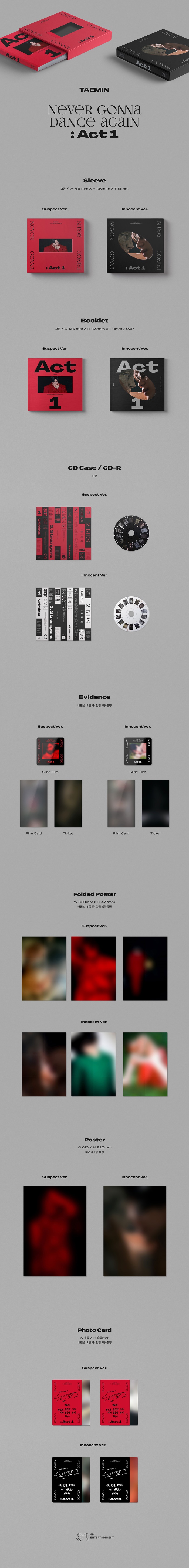 [Pre] Taemin : 3rd Album - NEVER GONNA DANCE AGAIN : ACT 1 (Random Ver.)