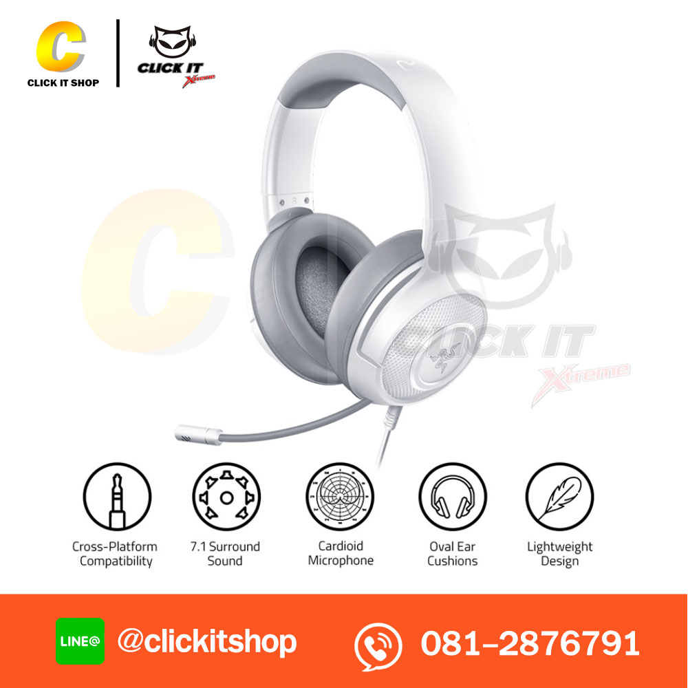 HEADSET+MIC (7.1) RAZER KRAKEN X (MERCURY)