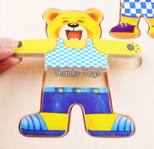 จิ๊กซอว์แต่งตัวครอบครัวหมีชุดใหญ่