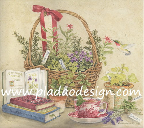 กระดาษสาพิมพ์ลาย สำหรับทำงาน เดคูพาจ Decoupage แนวภาำพ ภาพวาด ผักสวนครัวรั้วกินได้อยู่ในตระกร้าตั้งโต๊ะพร้อมกิน พร้อมกางตำราปลูกผักไว้กินเอง (ปลาดาวดีไซน์)