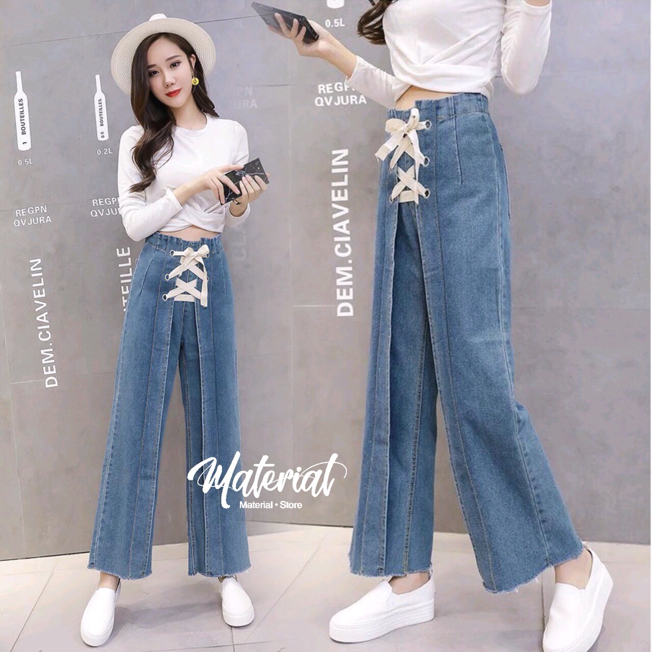 พร้อมส่ง กางเกงยีนส์ขายาว ทรงกระบอก