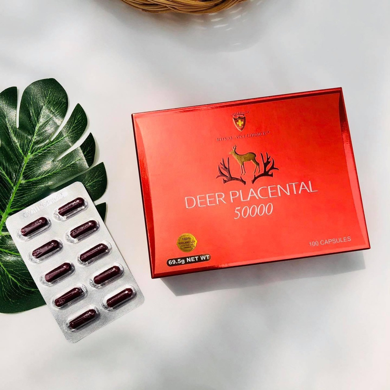 รกกวางRoyal Choice-Deer Placental 50000 100 Capsules สำเนา