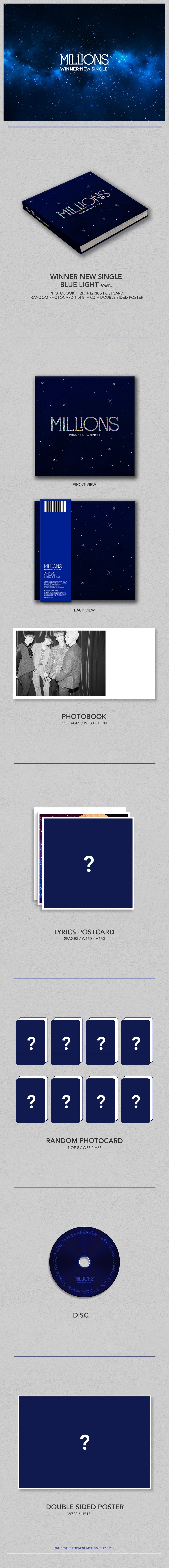 [Pre] WINNER : Single Album - MILLIONS (Random Ver.)