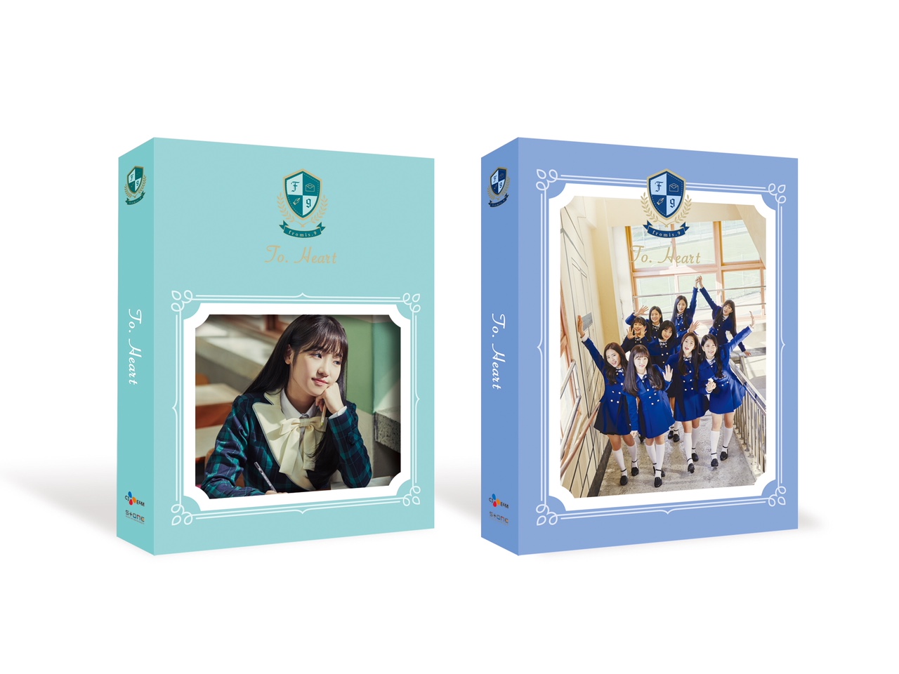 [Pre] fromis_9 : Debut Album - To. Heart (Green+Blue Ver. SET) +Poster