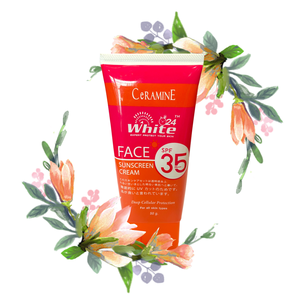 CeRAMINE White 24th Face White Fluid SPF35 PA+++ ไวท์ ทเวนตี้โฟร์ เฟส ไวท์ ฟลูอิด เอสพีเอฟ 35 พีเอ+++