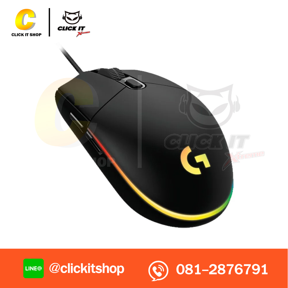 MOUSE LOGITECH G102 LIGHTSYNC GAMING (BLACK)