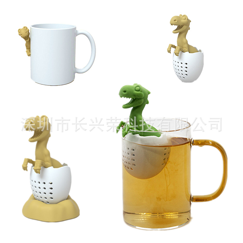 ที่กรองชา ซิลิโคน tea infuser ลายไดโนเสาร์ Dinosour มี 2 สี