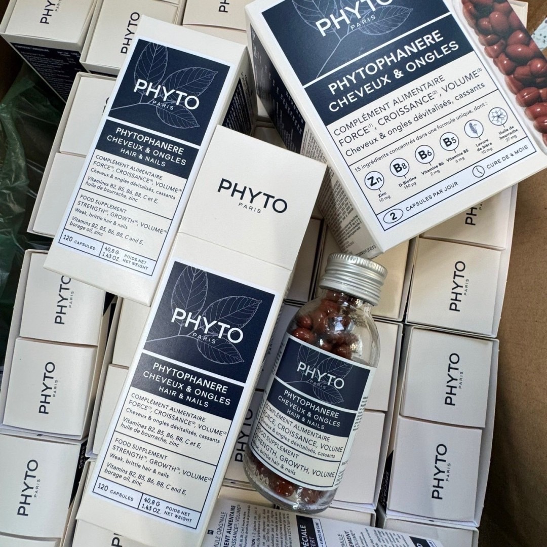 วิตามินบำรุงเส้นผม Phyto Paris Phytophanere 120 Capsules สินค้าเป็นแพ็คเกจต่างประเทศ ฉลากใหม่