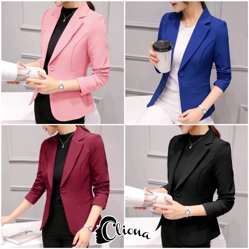 เสื้อเกาหลี พร้อมส่ง เสื้อสูท ทรงสวย มาในโทน 4 สี