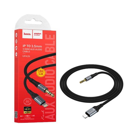 Hoco UPA26 สายสัญญาณ สายแจ็ค IP to 3.5mm Audio Cable ยาว 1 เมตร