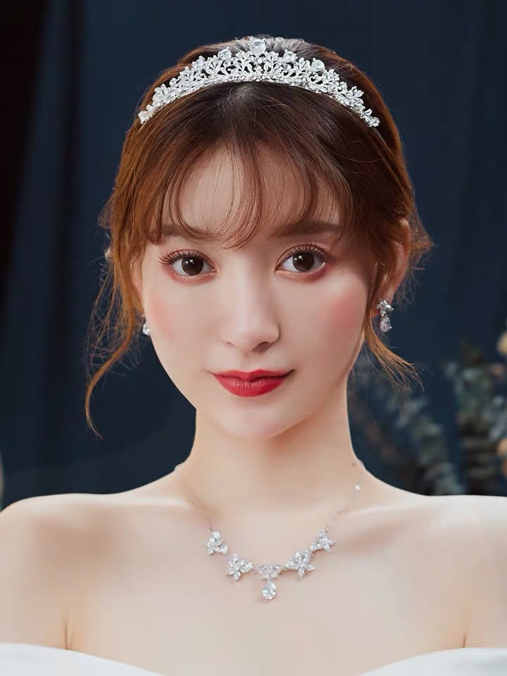 มงกุฎเจ้าสาว เจ้าหญิง เพชรคริสตัล (แก้วแท้)