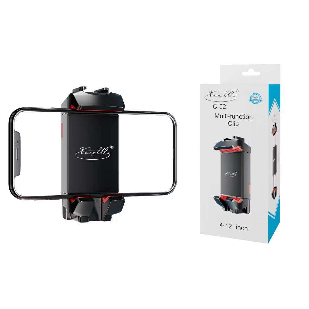 Xiangwu C-52 Multifunction Clip ตัวยึดอเนกประสงค์สำหรับยึดมือถือหรือแท็บเล็ตกับขาตั้งกล้อง