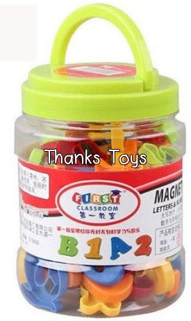 ตัวอักษรแม่เหล็ก Latters & Numbers แบบขวดโหลพลาสติก