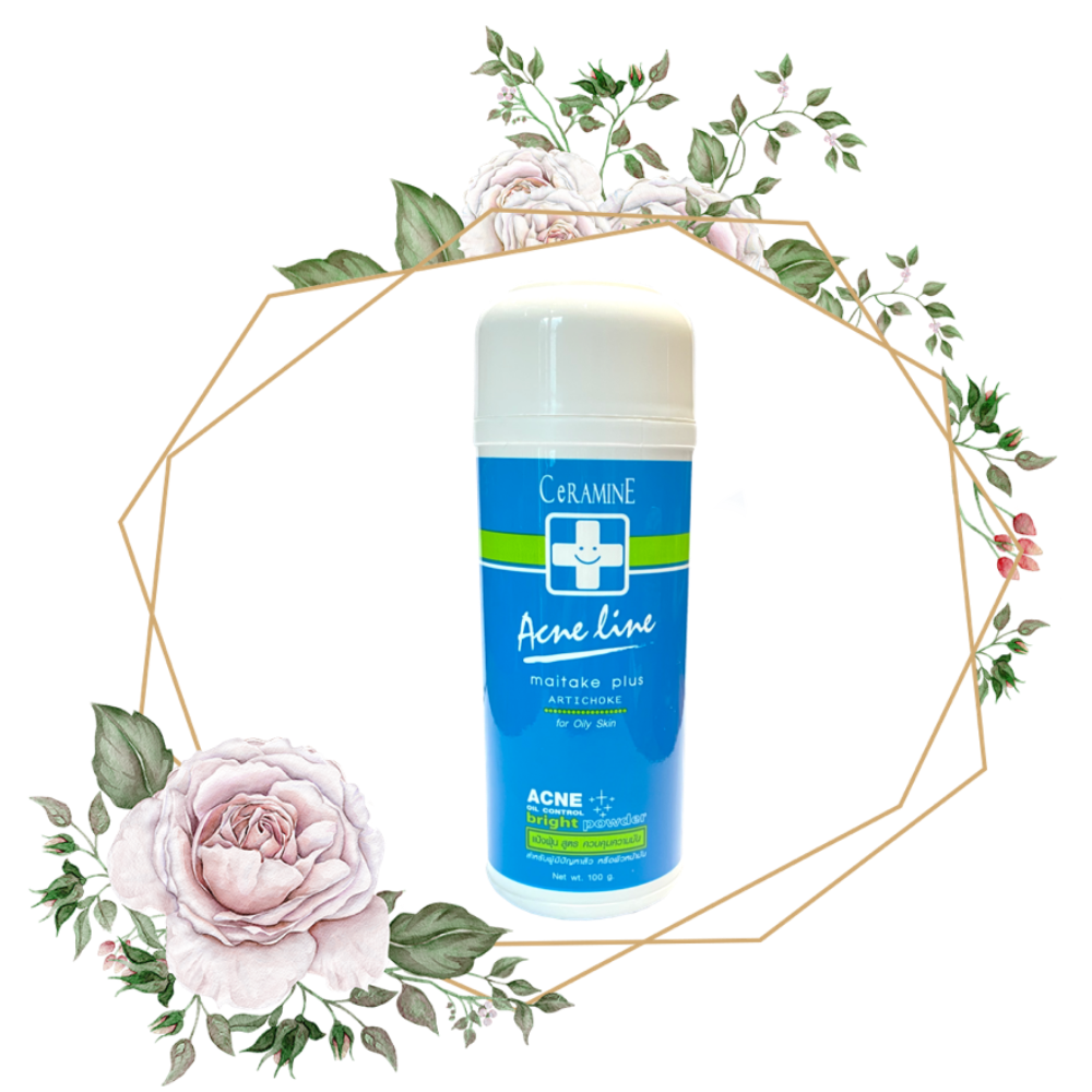 CeRAMINE Acne Line Maitake Plus Artichoke Acne Powder เซอรามายน์ แอคเน่ ไลค์ ไมตาเกะ พลัส อาร์ติโช๊ค แอคเน่ พาวเดอร์ (100 g.)