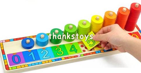 บล็อกไม้เรนโบว์นับเลข