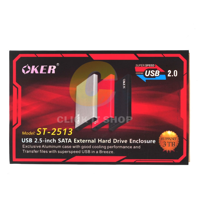 HDD BOX 2.5" OKER ST-2513 USB 2.0 คละสี