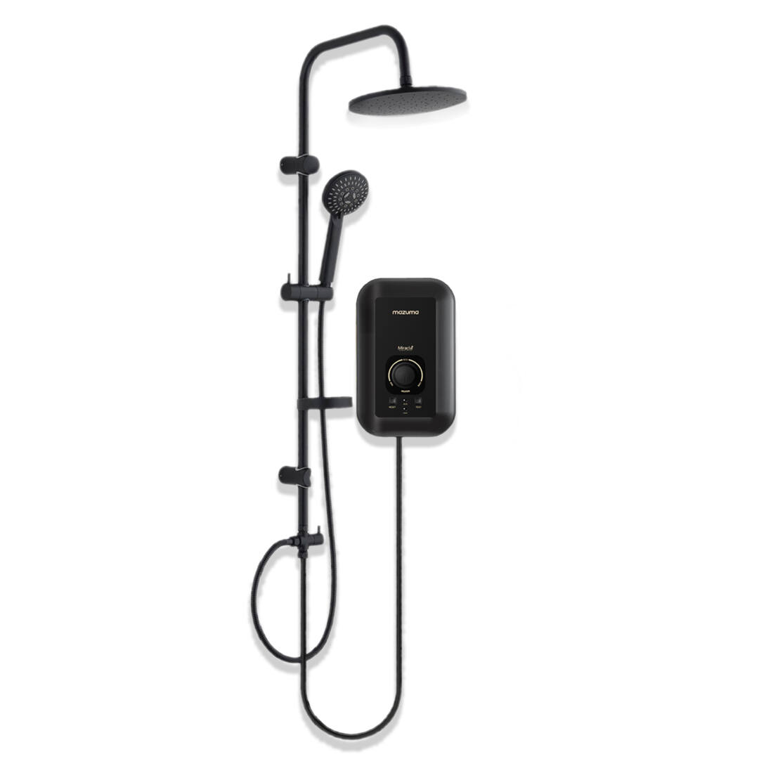 เครื่องทำน้ำอุ่น mazuma รุ่น MIRCLE5.5 PLUS RAIN SHOWER SATIN BLACK