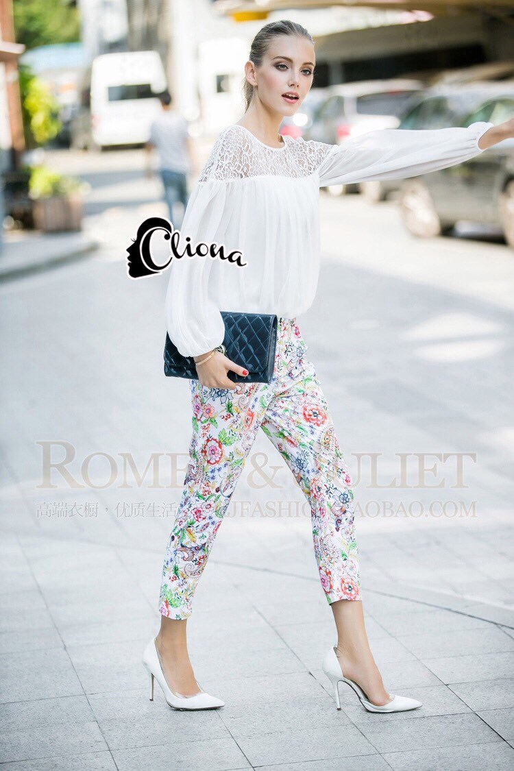 พร้อมส่ง เซ็ทเสื้อสีขาวแขนยาว ทรงครอป สไตพองๆ