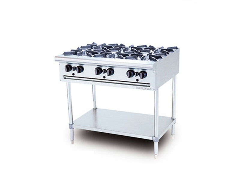 เตาแก๊ส GAS OPEN 6 BURNERS FREE STANDING 120000 BTU/HR