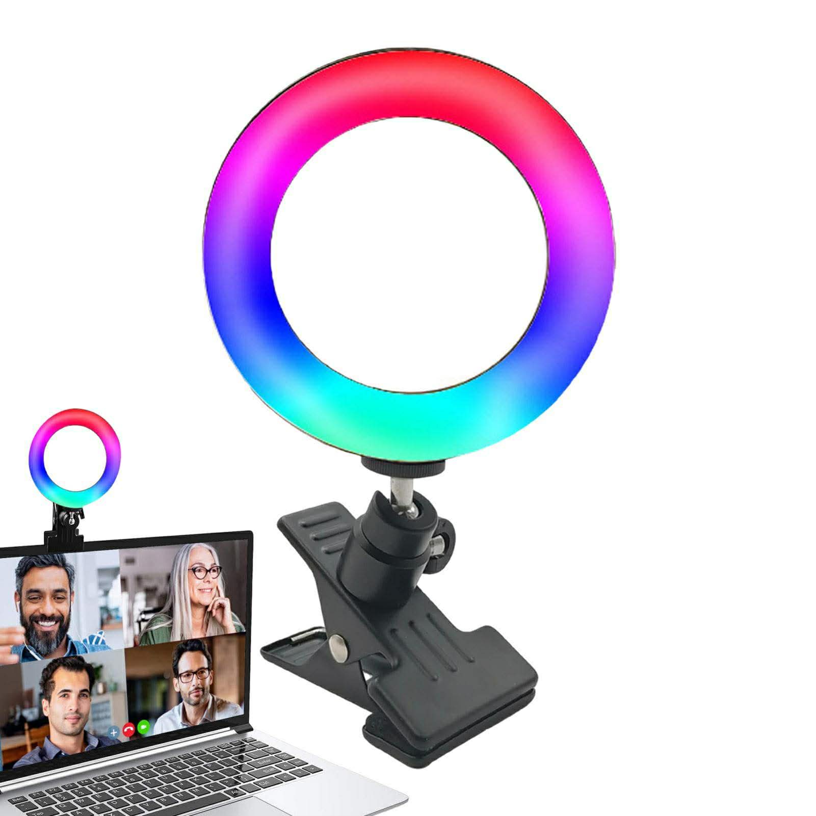 Plokama U20 PRO RGB Phone Clip LED Selfie Ring Light ไฟเซลฟี่ติดมือถือเปลี่ยนสีได้หลายสี