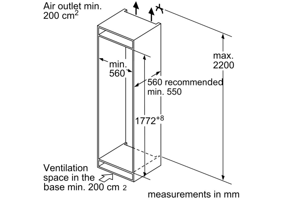 ตู้เย็น Built-in BOSCH รุ่น KIN86AF30J