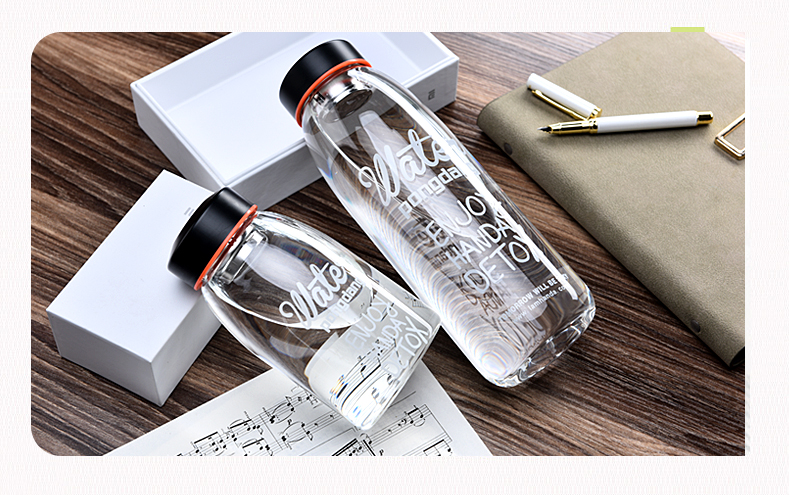 ขวดใส่น้ำ น้ำดีท็อกสุดฮิตในเกาหลี ขวดทำจากแก้ว Borosilicate รุ่นปากกว้าง + ที่กรองกาก มี 3 สี ขนาด 800 ml.
