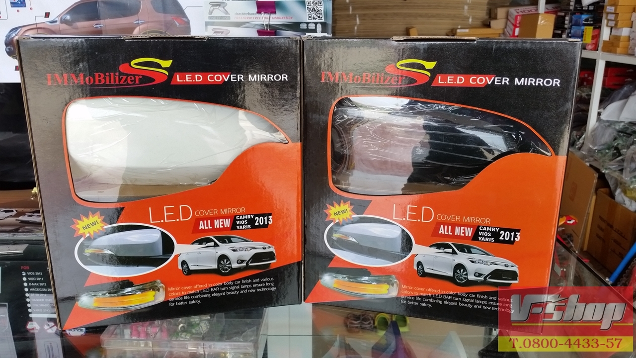 ครอบกระจกมองข้าง พร้อมไฟเลี้ยวUp grade 3 สเต็ป ทรง0 New Vios