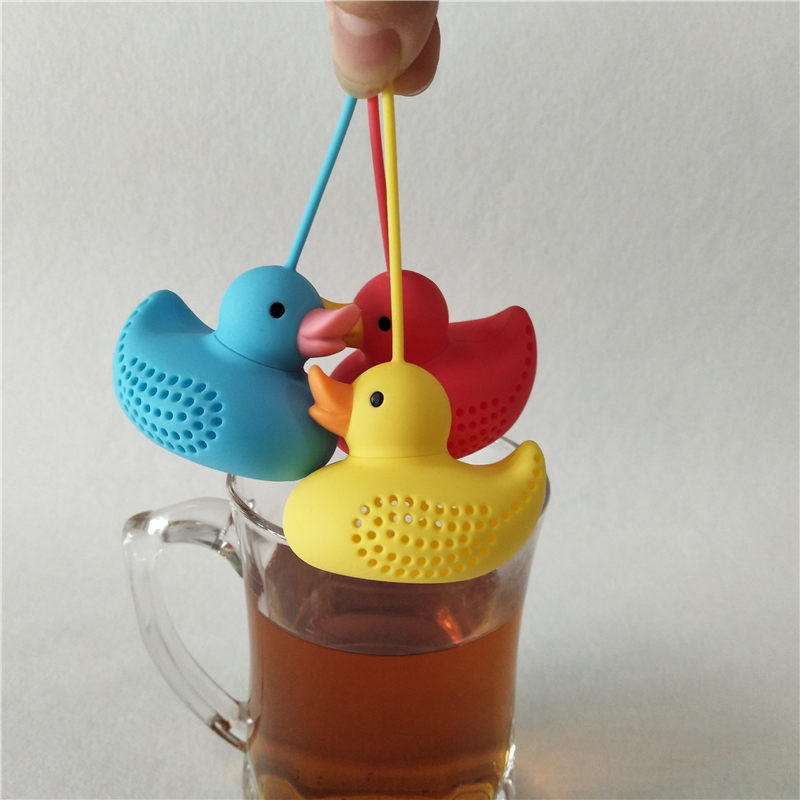 พร้อมส่ง ที่กรองชา ซิลิโคน tea infuser ลายเป็ดน้อย มี 3 สี