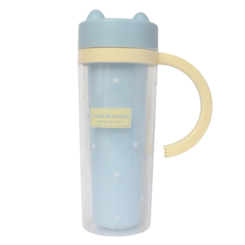 แก้วน้ำพลาสติก 2 ชั้น แก้วน้ำสีพาสเทล