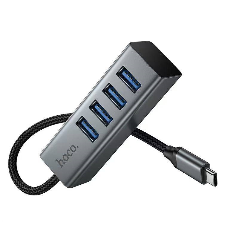 Hoco HB1C 4in1 USB Hub (Type-C to USB-A 3.0 x4) ฮับ USB Type-C ขยายพอร์ตได้ครบในตัวเดียว