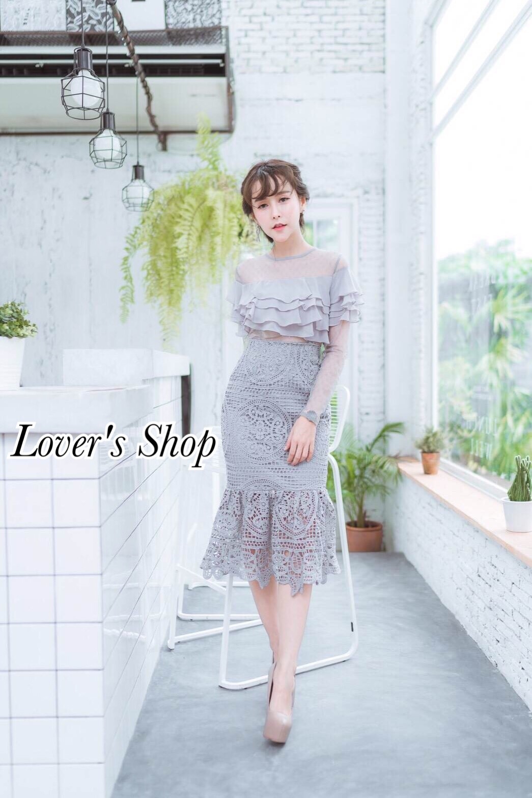 พร้อมส่ง เดรสชายหางปลา